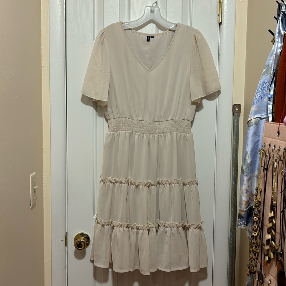Short Sleeved Midi Dress